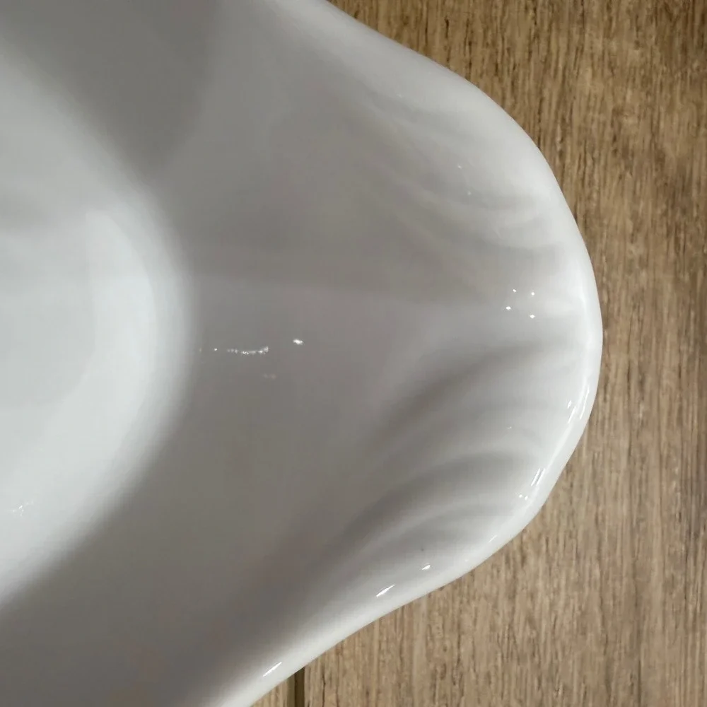 Pillivuyt France‎ White Porcelain Au Gratin Oval Eared Bakers 8oz Set 2 24 03 23